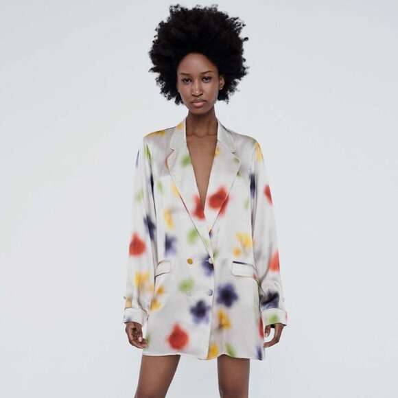 Silk Laundry Relaxed Blazer 100% Silk - XS BNWT - Picture 1 of 6